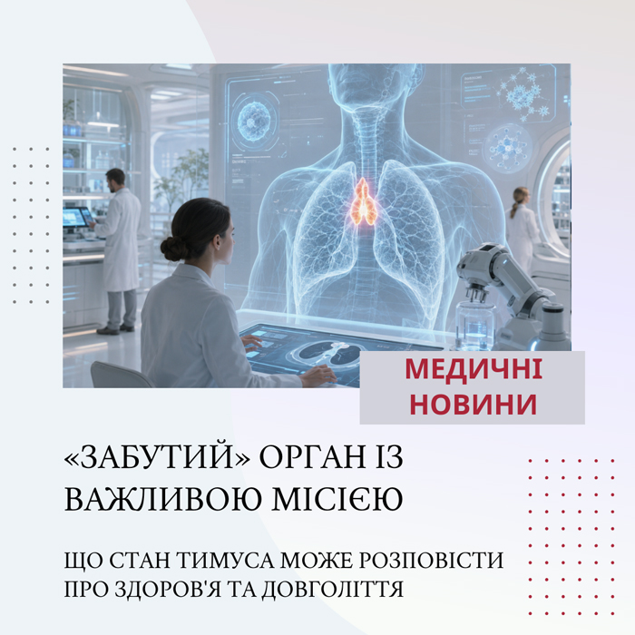 «Забутий» орган може бути маркером ризиків для здоров'я: нові дані про роль тимуса в організмі